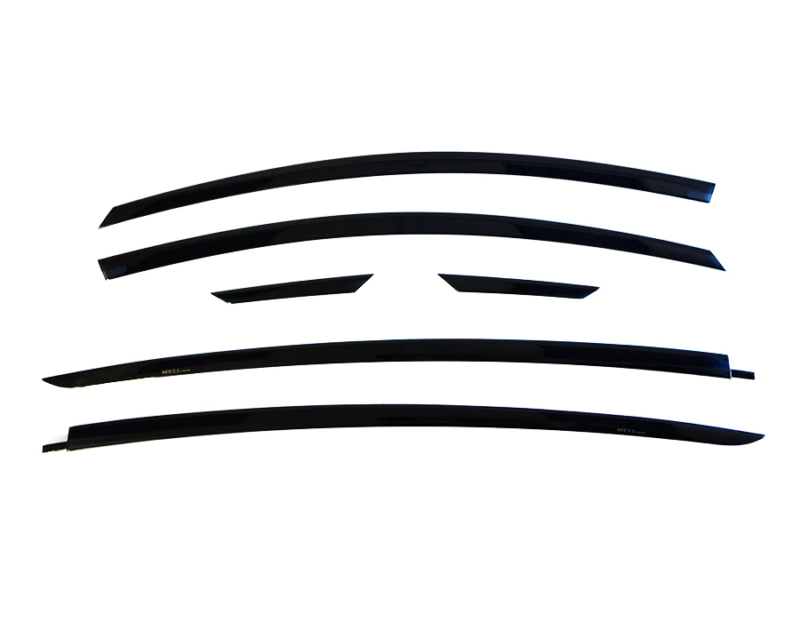 Tesla Model S Side Window Deflectors, Smoke, Premium Series, 2012-2025