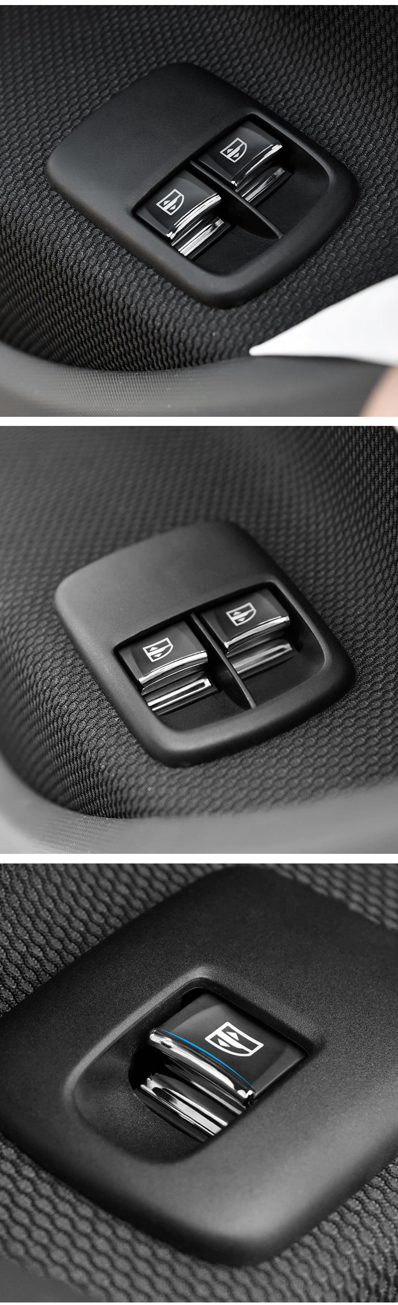 Smart Car Fortwo, Forfour Door Window Switch Chrome Trim Set, 4-Pc Set, 2009-2021