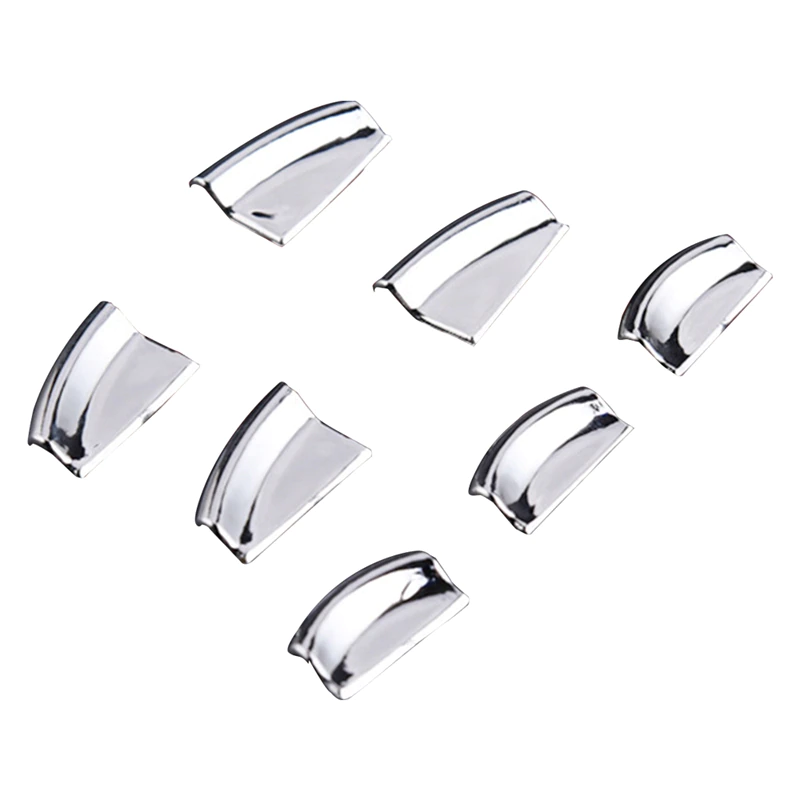 Tesla Model S, X Door Window Switch Chrome Trim Set, 7-Pc Set