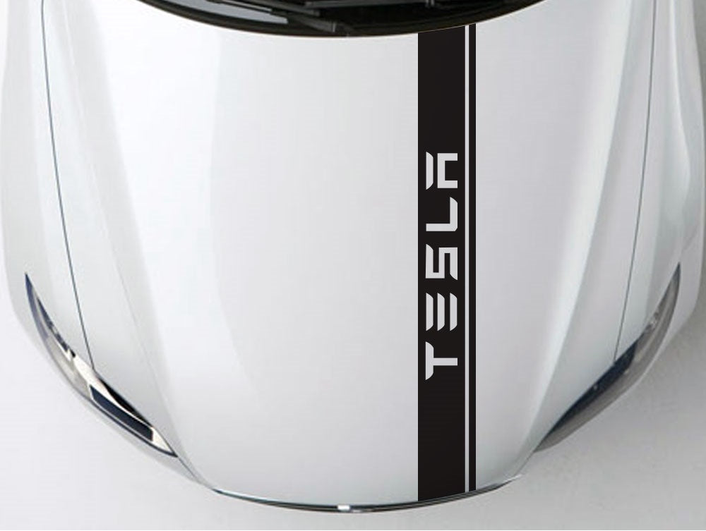 Tesla Model Y Hood Vinyl Decal, 2020-2021