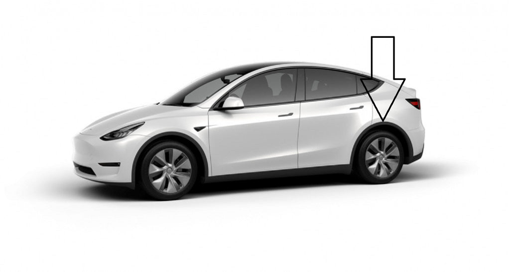 Tesla Model Y Rear Fender Garnish Molding Trim, Left Rear, New, 2020-2024