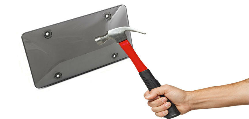 Jaguar I-Pace Smoke Gray Tinted Unbreakable Bubble Shield License Plate Cover