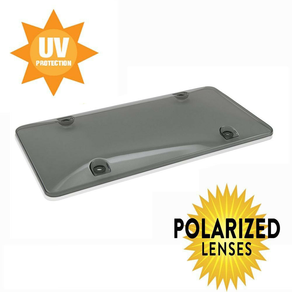 Tesla Model 3 Smoke Gray Tinted Bubble Shield License Plate Cover