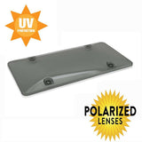 Fiat 500E Smoke Gray Tinted Unbreakable Bubble Shield License Plate Cover
