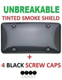 Tesla Model S Smoke Gray Tinted Unbreakable Bubble Shield License Plate