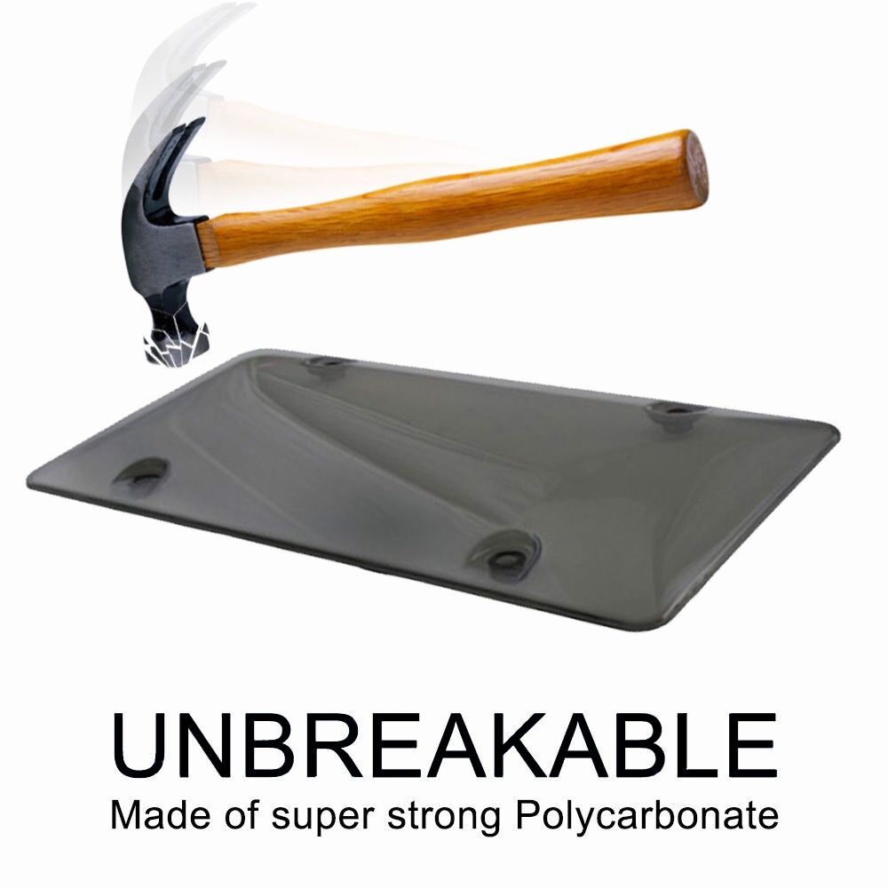 Tesla Model Y Smoke Gray Tinted Bubble Shield License Plate Cover