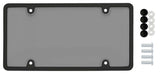 Fiat 500E Smoke Gray Tinted Bubble Shield License Plate Cover With License Frame