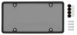 Chevy Volt Smoke Gray Tinted Bubble Shield License Plate Cover With License Frame