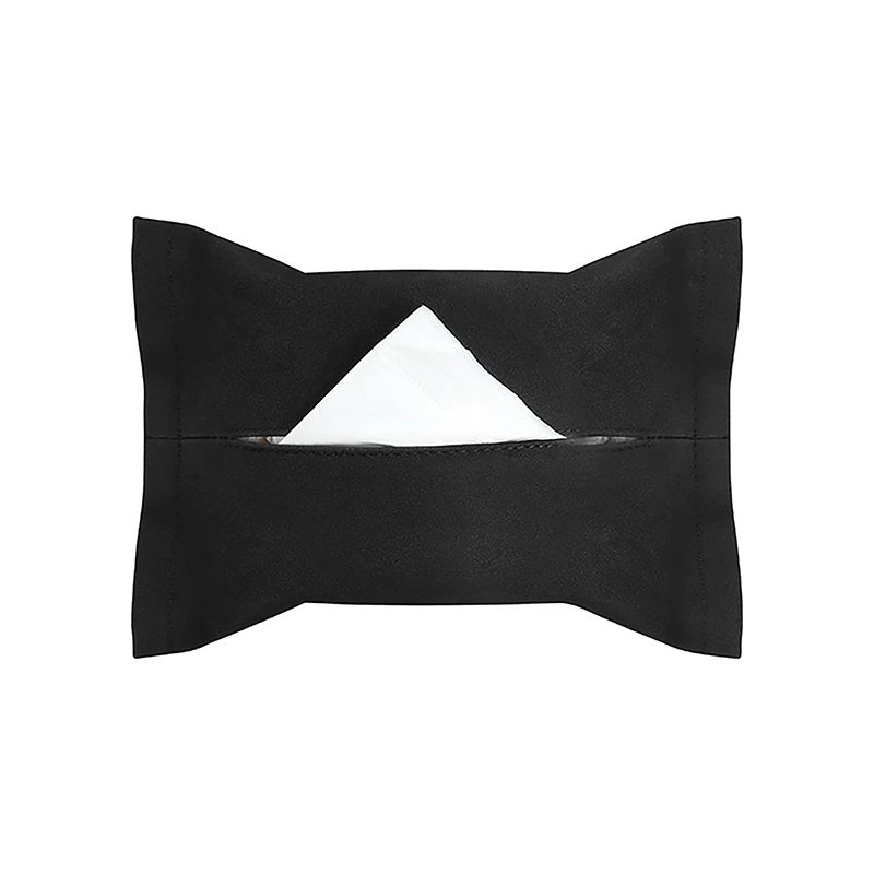 Tesla Model 3, Y Hanging Hidden Tissues Box Holder, Behind Center Screen, Black Suede