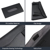 Chevy Volt Sun Visor Tissue Storage Box, PU Leather, Black, 2012-2019