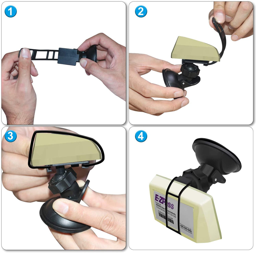 Chevy Bolt EV, EUV Toll Pass, EZ Pass, Transponder Holder, Windshield Mount, 2017-2023