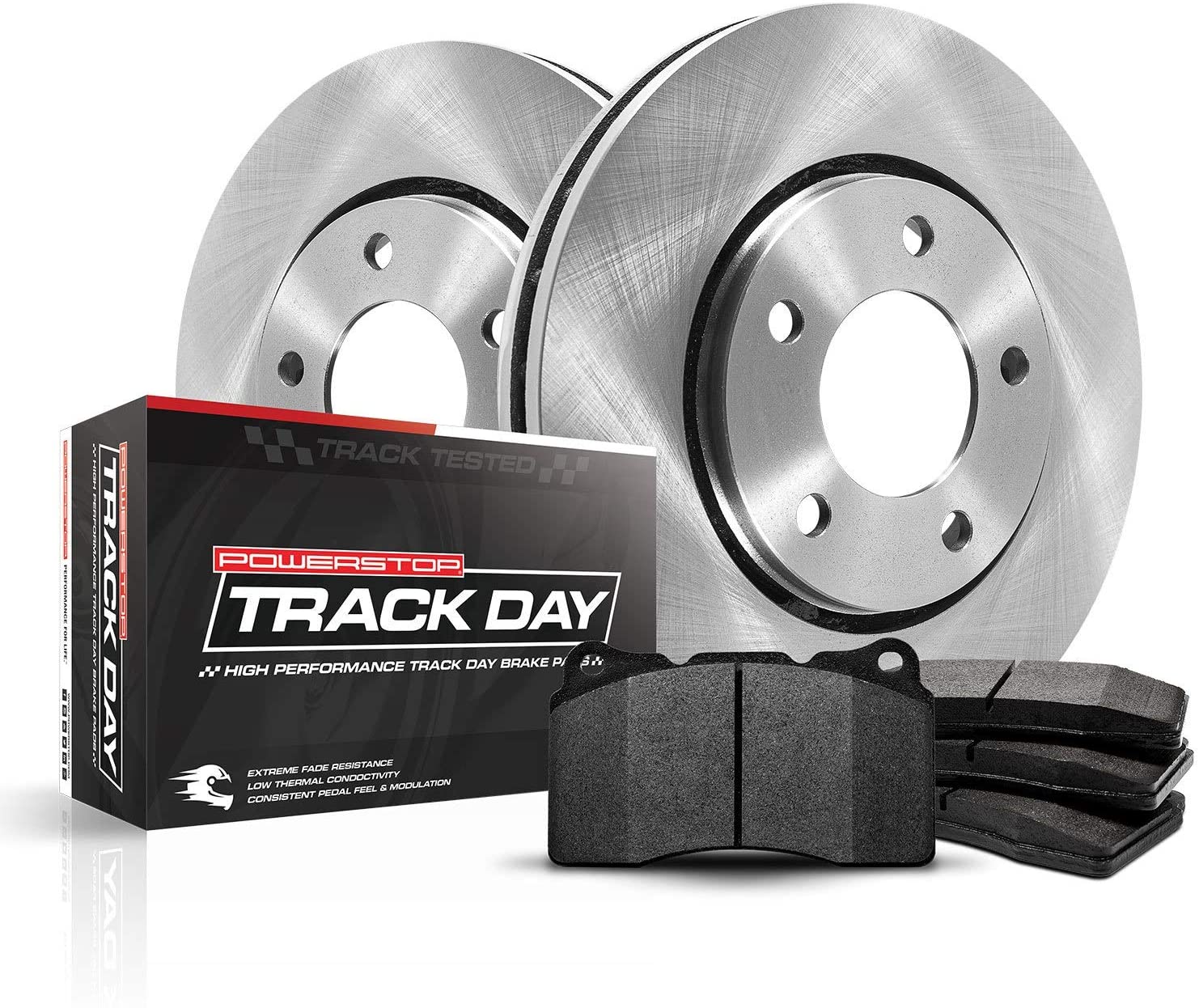 Tesla Model S Power Stop Front Track Day Brake Kit, 2012-2016