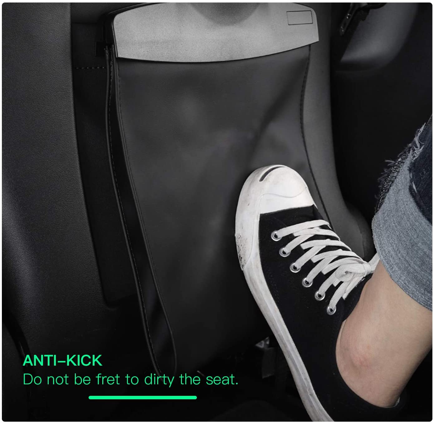 Tesla Model 3, Y Hanging Trash Can Or Storage Bin, Black Leather, Magnet Closure