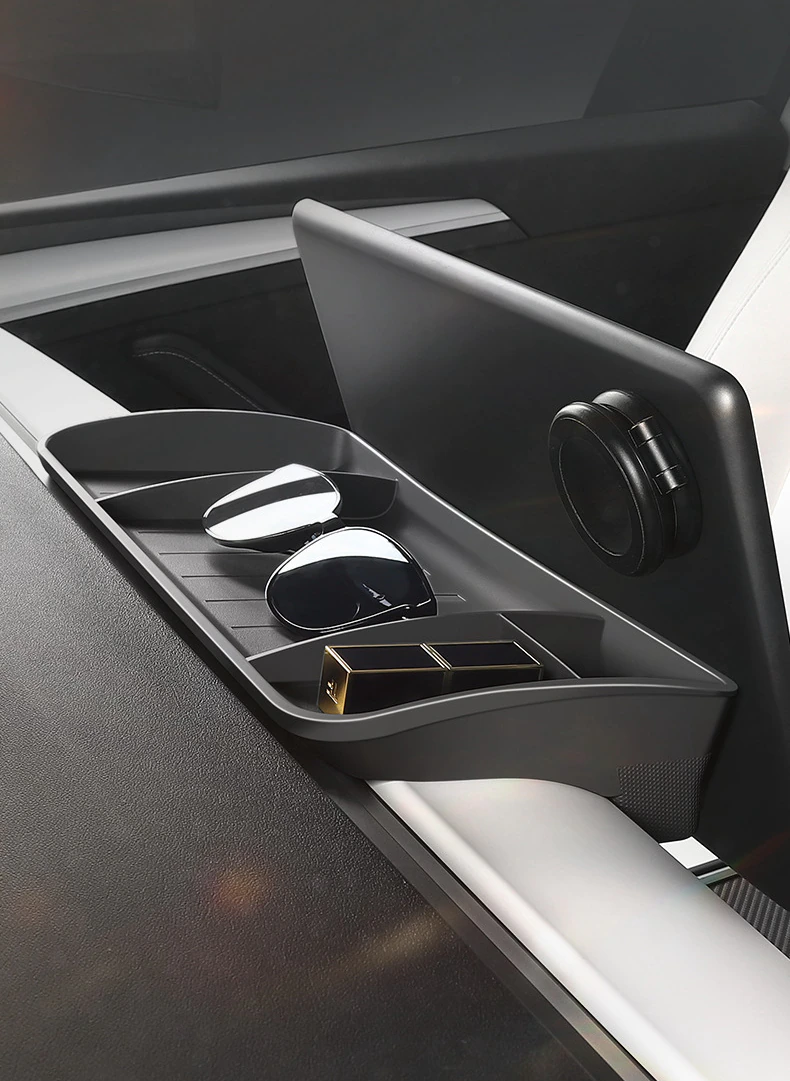 Tesla Model 3, Y Behind Screen Hidden Storage Tray, TPE, 2017-2023