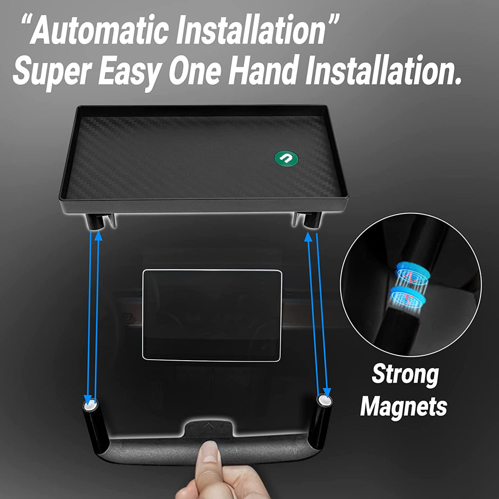 Tesla Model 3, Y Center Console, Behind Screen Magnetic Storage Tray, 2017-2023