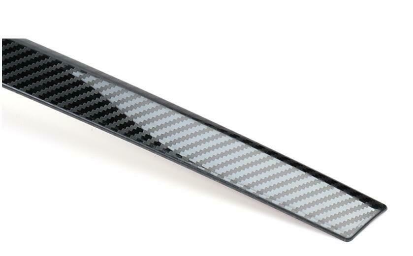 Tesla Model 3 Stainless Rear Upper Rear Trunk Lid Cover Trim Strip, Carbon Fiber, 2017-2021