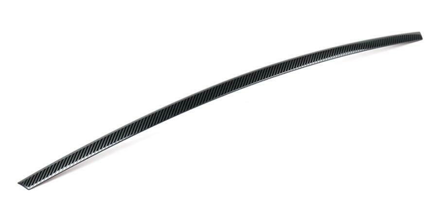 Tesla Model 3 Stainless Rear Upper Rear Trunk Lid Cover Trim Strip, Carbon Fiber, 2017-2021