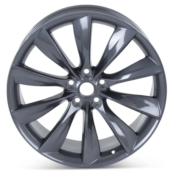 Tesla Model S Turbine Rear Wheel 21X9 Gray, 2012-2017