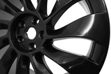 Tesla Model Y Factory Uberturbine OEM Front 21" x 9.5" Wheel Rim, Charcoal, Refurbish, 2020-2021