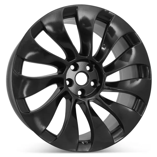 Tesla Model Y Factory Uberturbine OEM Front 21" x 9.5" Wheel Rim, Charcoal, Refurbish, 2020-2021
