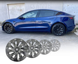 Tesla Model 3 Uberturbine Wheel Covers, 18-Inch, Matte Black, Set of 4, 2017-2023