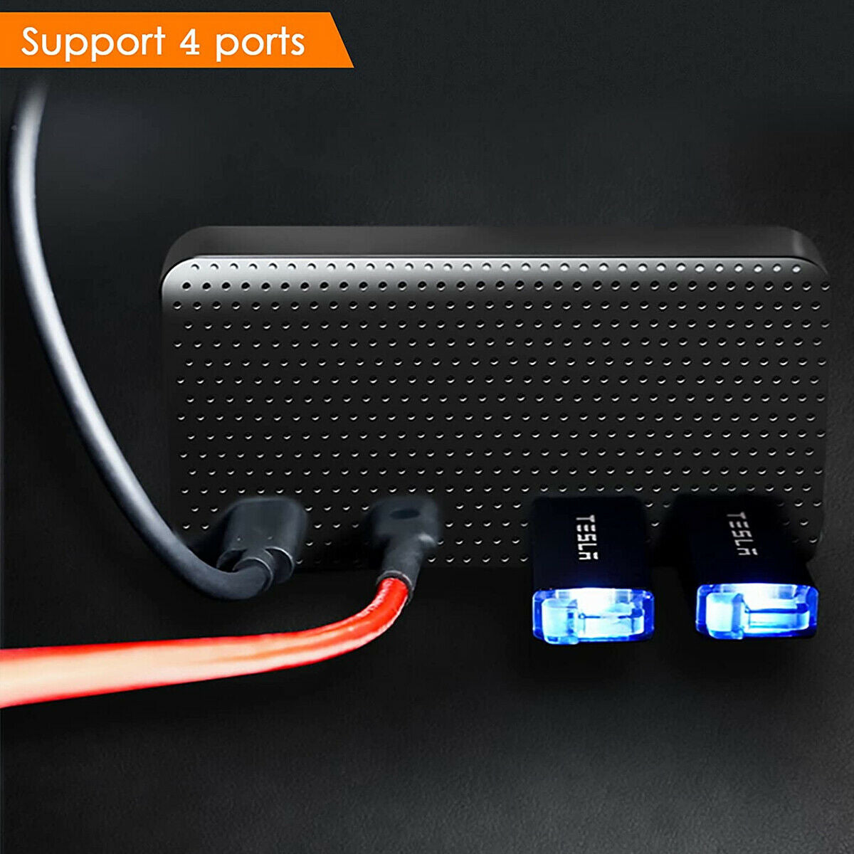 Tesla Model 3, Y, Cybertruck USB Hub 4-in-1 Console Docking Station, Fast Charger