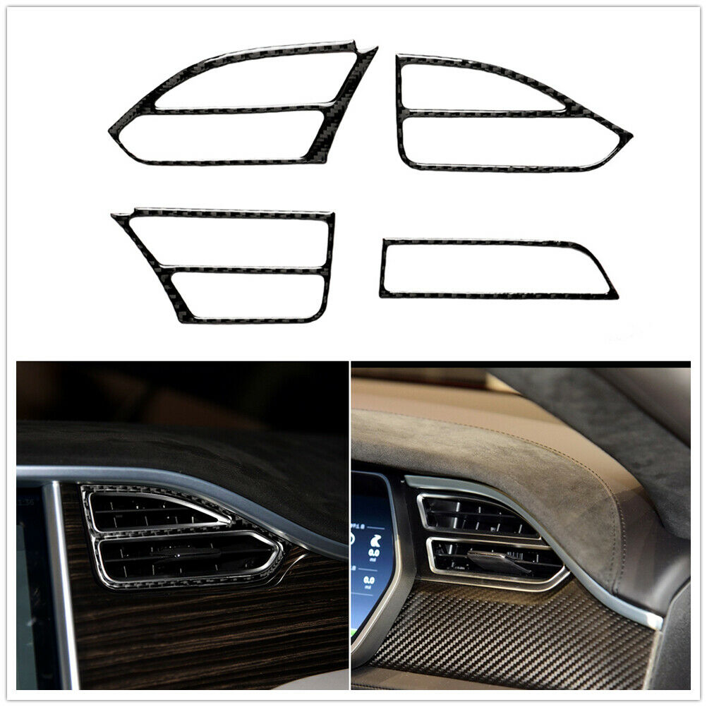 Tesla Model S, X Air Vent Cover Trim, Carbon Fiber, 2014-2018