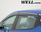 Chevy Bolt EV Side Window Deflectors W/ Chrome Trim, Wellvisors, 2017-2023