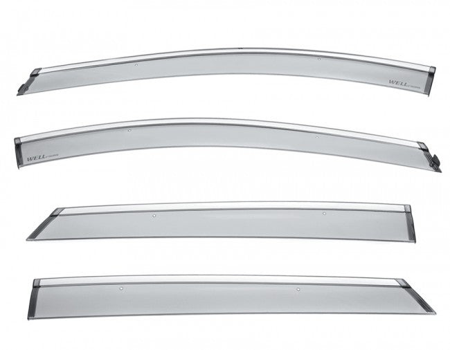 Chevy Bolt EV Side Window Deflectors W/ Chrome Trim, 2017-2023