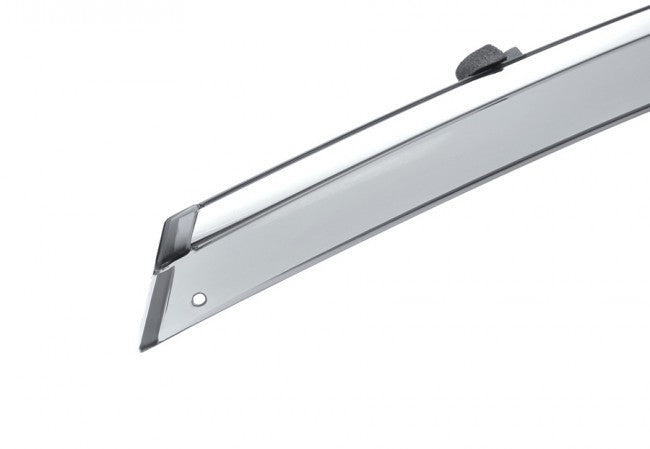 Chevy Volt Side Window Deflectors W/ Chrome Trim, Wellvisors, 2016-2019