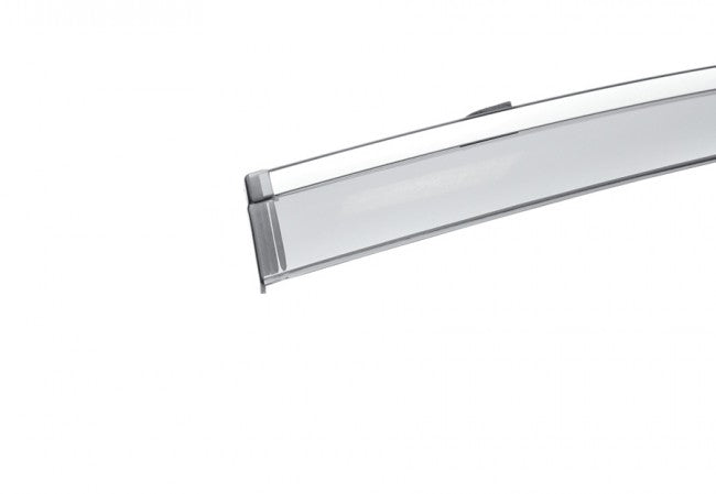 Chevy Volt Side Window Deflectors W/ Chrome Trim, Wellvisors, 2016-2019