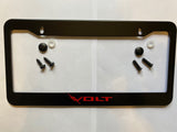 Chevy Volt Black Steel License Plate Frame W/ Logo, 2011-2019