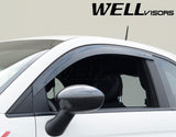 Fiat 500E Premium Series Side Window Deflectors, Wellvisors, 2012-2019