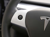 Tesla Model 3, Y, Pearl White Steering Wheel Trim