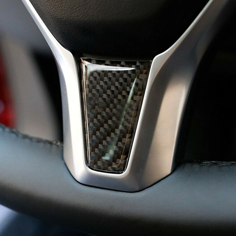 Tesla Model S, X Lower Steering Wheel Decal, Black Carbon Fiber, ABS