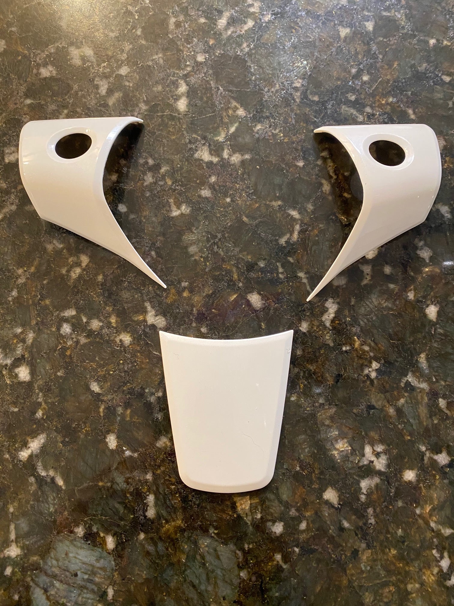Tesla Model 3, Y, Pearl White Steering Wheel Trim