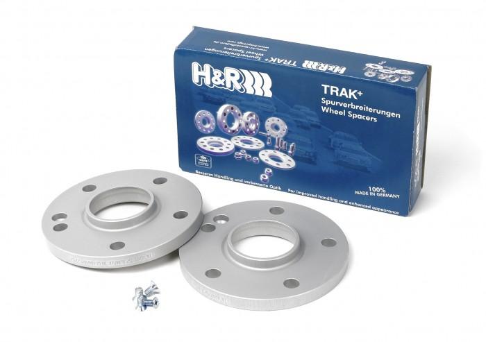 Fiat 500E H&R Trak+ 15mm DRS Wheel Adaptors, Bolt 4/98, Center Bore 58, Stud Thread 12x1.25, 2013-19