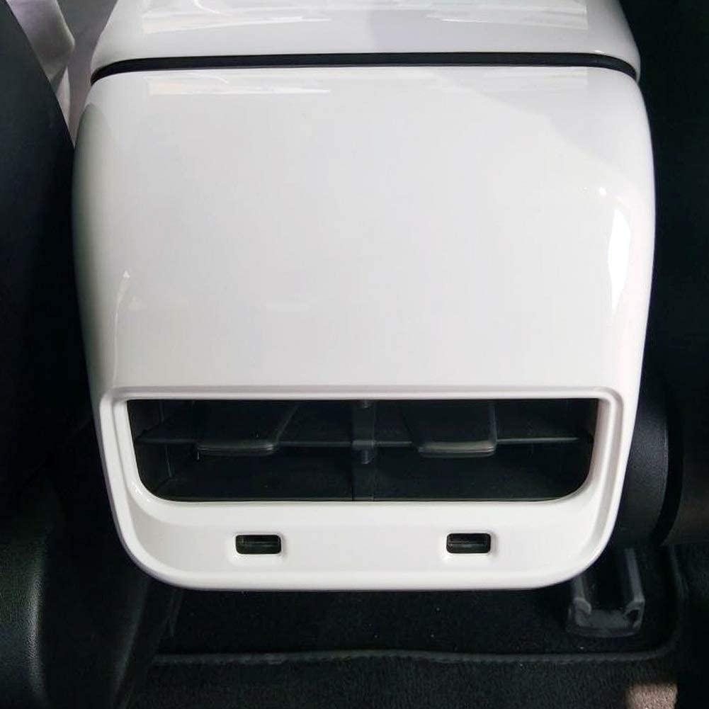 Tesla Model 3, Y, Rear Air Vent Outlet Cover Cap, Pearl White