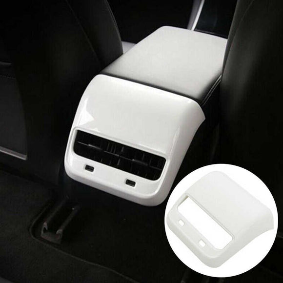 Tesla Model 3, Y, Rear Air Vent Outlet Cover Cap, Pearl White, 2017-2023