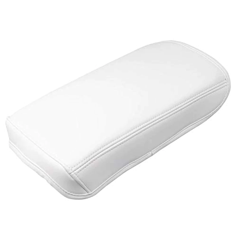 Tesla Model 3, Y, Leather Center Console Armrest Cover, White