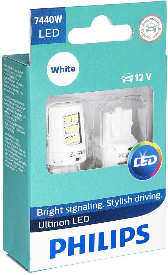 Chevy Bolt EV LED White Front Turn Signal Light Bulbs, 2017-2021
