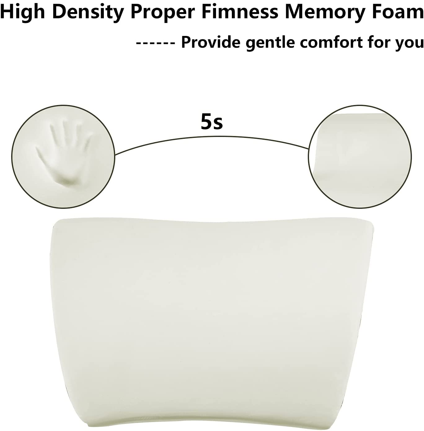 Tesla Model S, 3, X, Y Headrest Neck Pillow, Adjustable, White