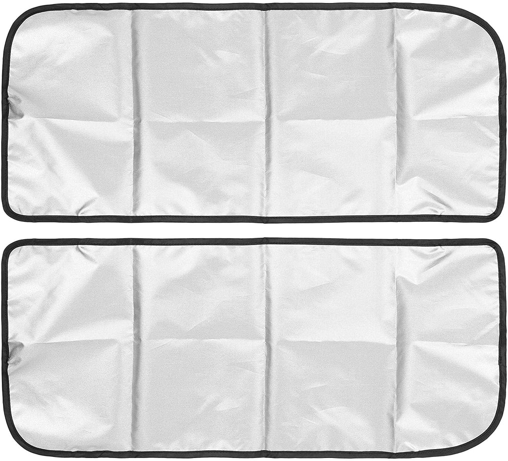 Tesla Model X Wing Doors Sunroof Sunshade, Coated Black Silver Tone Cloth, 2-Piece, 2016-2022