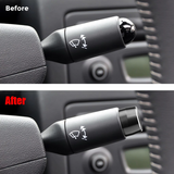 Smart Car Fortwo Wiper Switch End Cap Cover, Black Aluminum, 2-Pc Set, 2009-2014