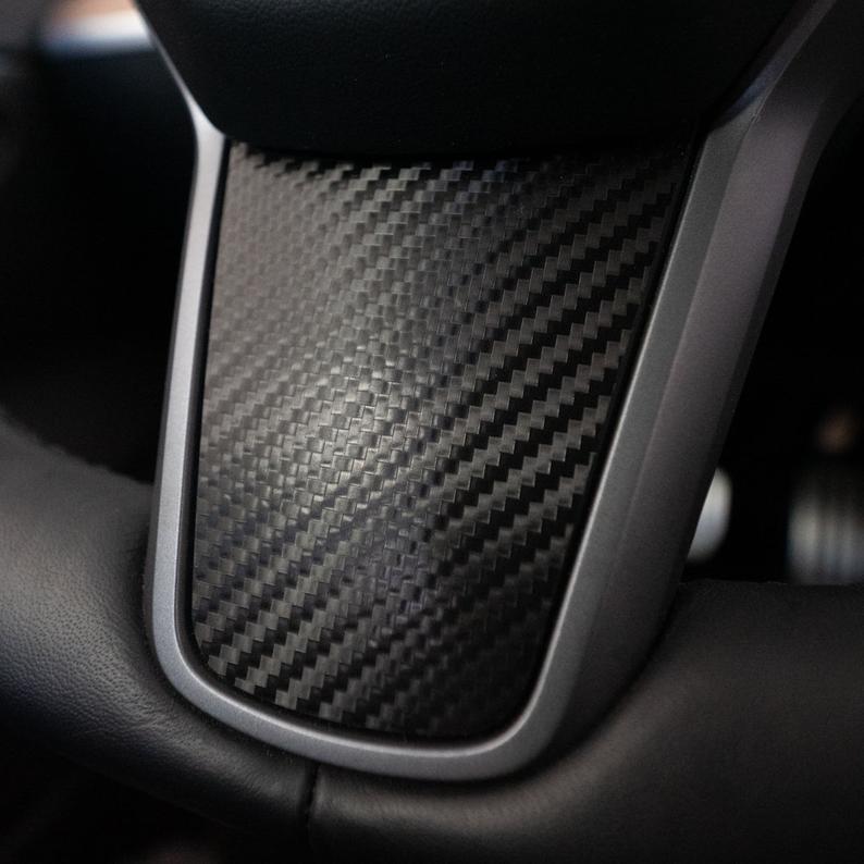 Tesla Model 3 ,Y, Steering Wheel Trim Vinyl Wrap Cover Decals, Many Colors