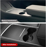 Tesla Model 3, Y Center Console Hard Cover Wrap Kit, ABS Material, Hard Cover, Matte Black,2021-22

