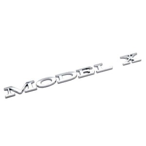 Tesla Model X Emblem Badge, Metal Chrome