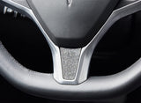 Tesla Model X, S Lower Steering Wheel Decal Sticker Silver Crystal Bling