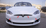 Tesla Model X Front Bumper Trim Chrome Delete Blackout Overlay Vinyl Kit,  2016-2022