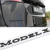 Tesla Model X Emblem Badge, Metal Black